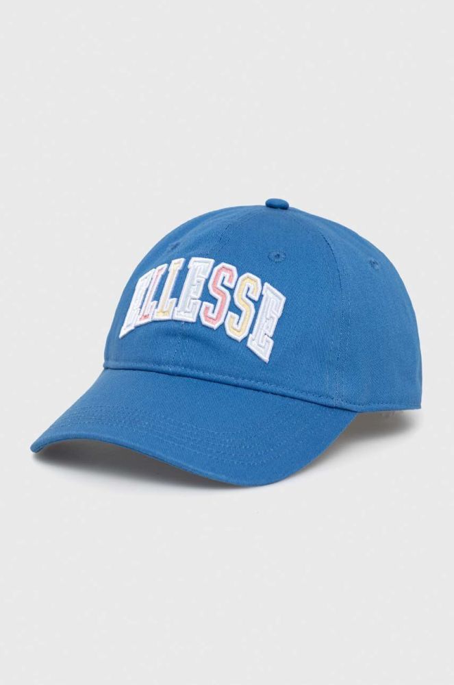 Бавовняна бейсболка Ellesse з аплікацією колір блакитний (3224435)