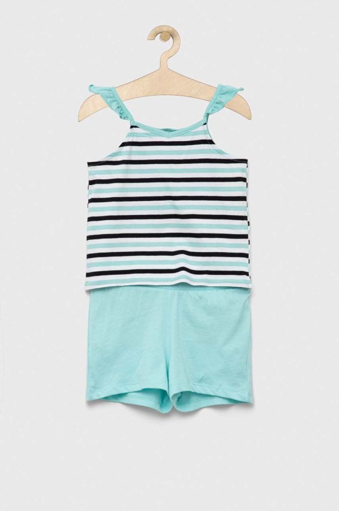 Дитячий бавовняний комплект United Colors of Benetton колір бірюзовий (3282479)