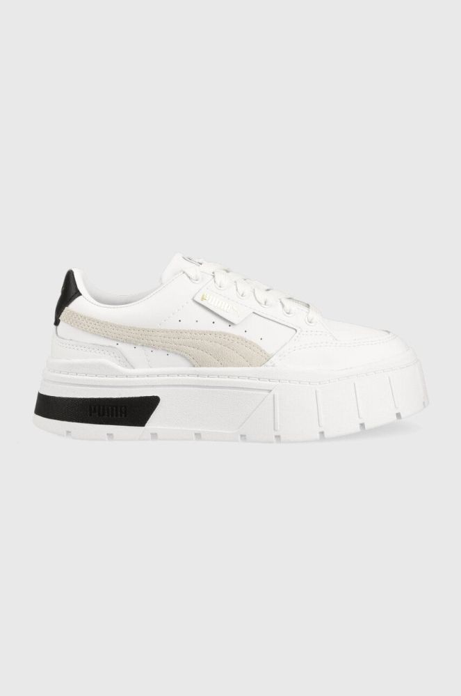 Дитячі шкіряні кросівки Puma Mayze Stack Jr колір білий