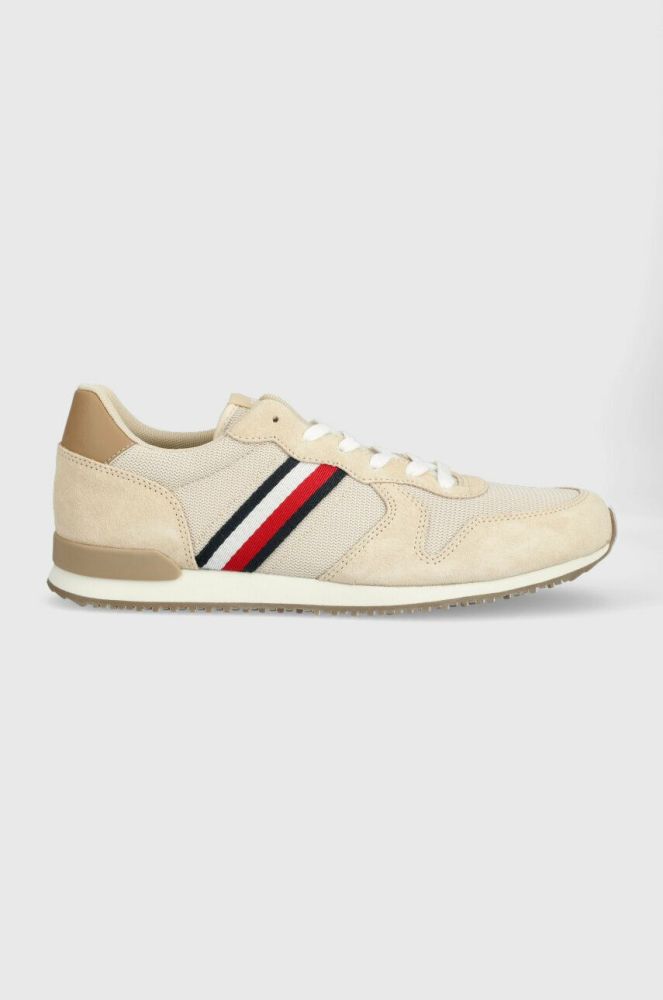 Кросівки Tommy Hilfiger ICONIC SEASONAL MIX RUNNER колір бежевий FM0FM04736
