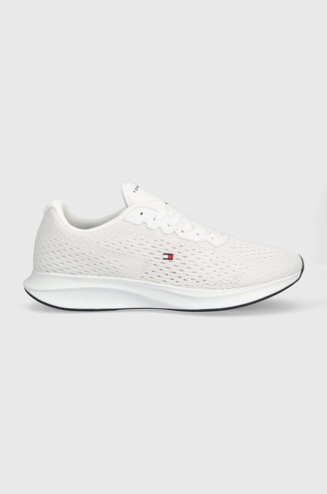 Кросівки Tommy Hilfiger LIGHTWEIGHT RUNNER KNIT FLAG колір білий FM0FM04563