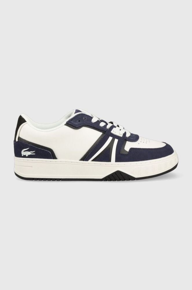 Шкіряні кросівки Lacoste L001 Leather Trainers колір синій 45SMA0036