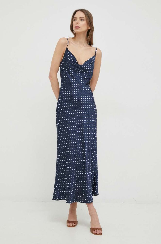 Сукня Guess колір синій maxi пряма (3031682)