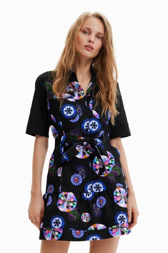 Сукня Desigual колір чорний mini пряма (3053420)
