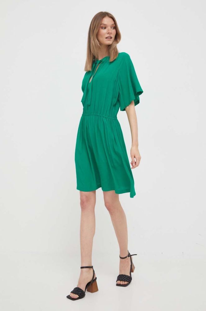 Сукня United Colors of Benetton колір зелений mini розкльошена (3297819)
