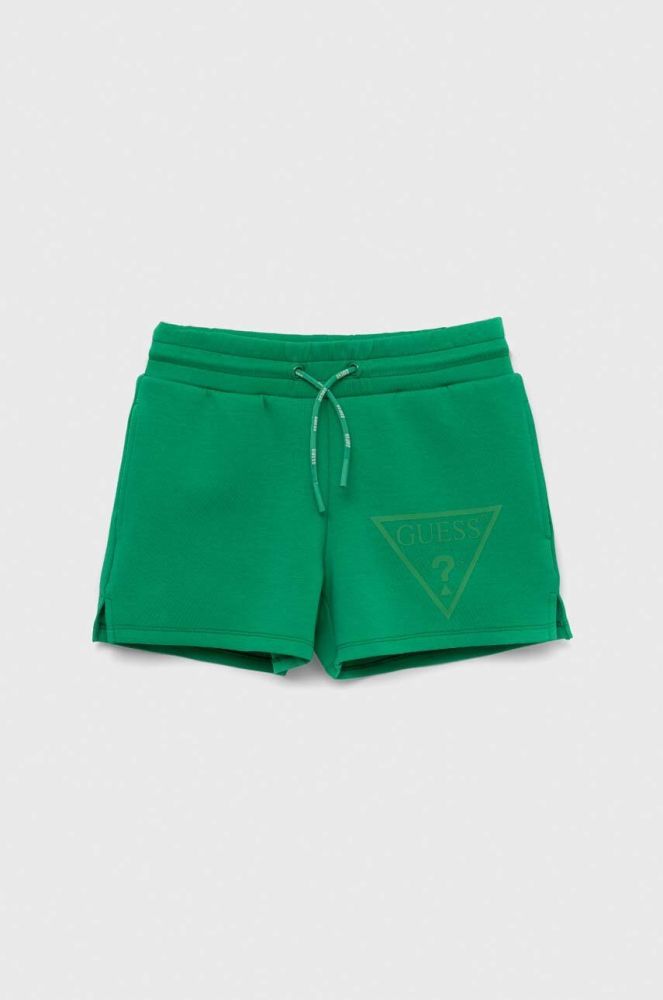 Дитячі шорти Guess колір зелений з принтом (2871087)