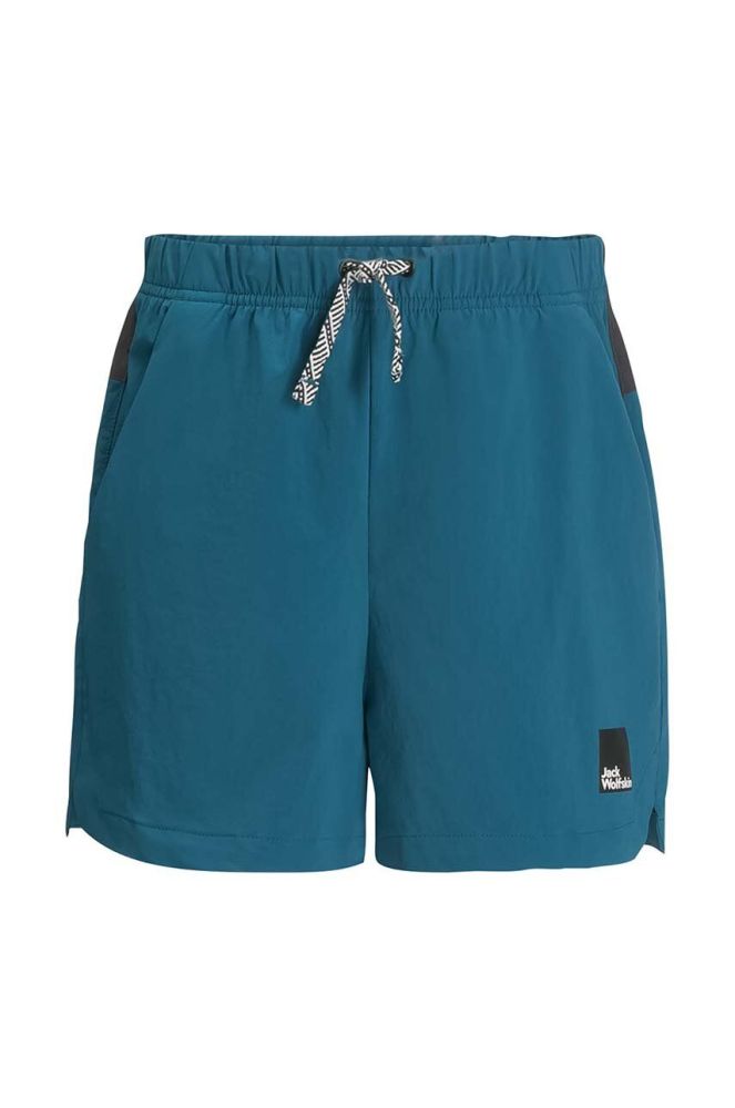 Дитячі шорти Jack Wolfskin TEEN SHORTS B візерунок регульована талія колір блакитний