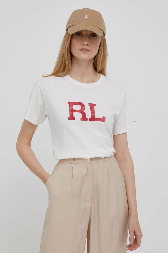 Бавовняна футболка Polo Ralph Lauren колір білий (3191989)