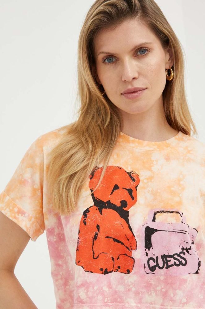 Бавовняна футболка Guess x Banksy колір барвистий (3215208)