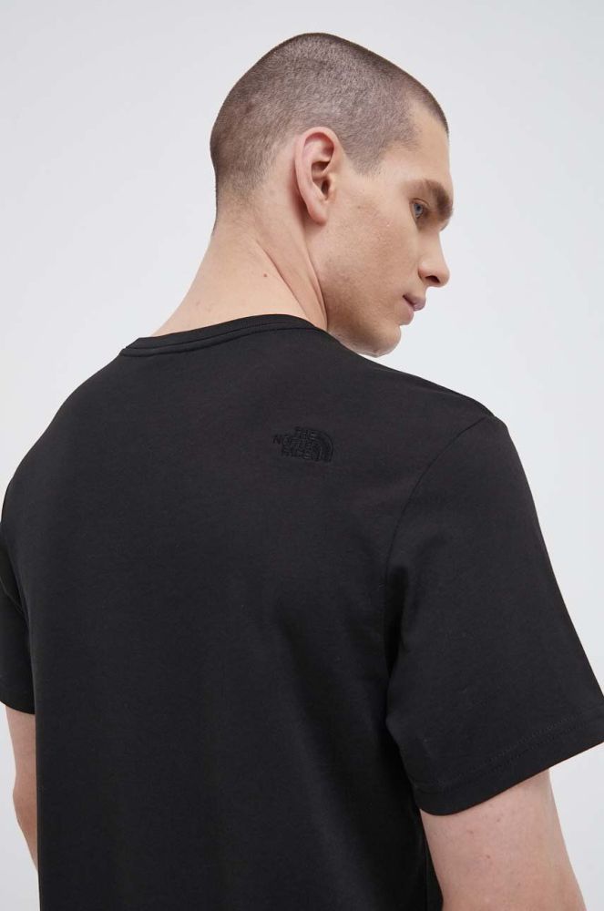 Бавовняна футболка The North Face колір чорний однотонний (3220248)