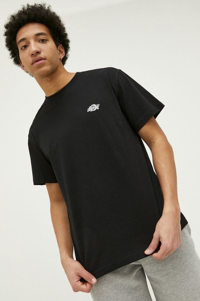 Бавовняна футболка Dickies колір чорний з аплікацією DK0A4YAIBLK1-BLACK