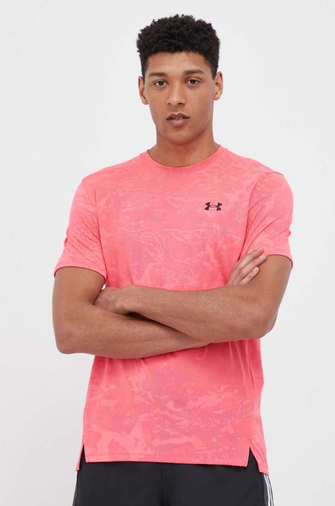 Футболка Under Armour чоловічий колір рожевий однотонний