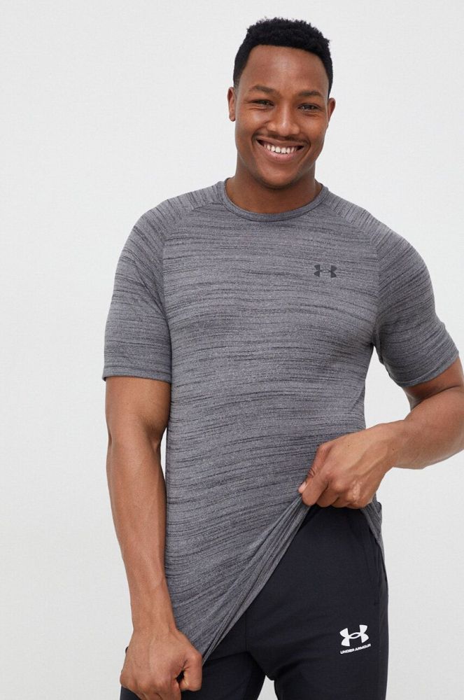 Тренувальна футболка Under Armour Tiger Tech 2.0 колір сірий меланж